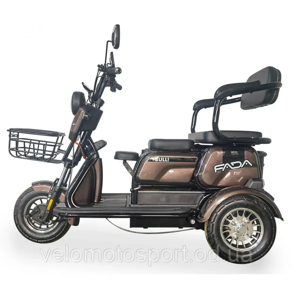 Електротрайк FADA Bulli 600W коричневий