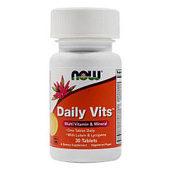 Мультивітаміни та мінерали "Daily Vits", 30 таблеток, NOW Foods
