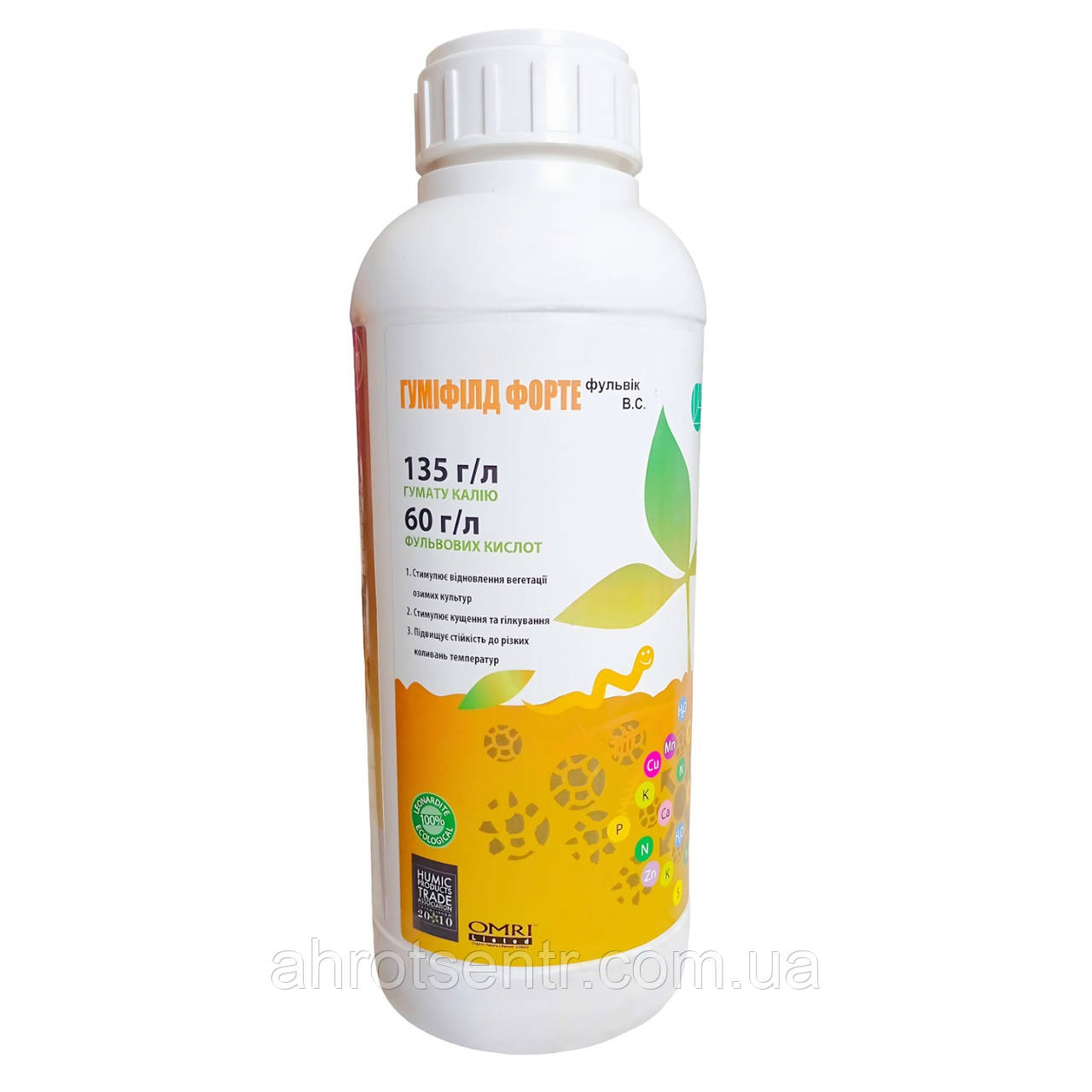Стимулятор росту антистресант Гуміфілд Форте Фульвік 1 л Humin Tech Німеччина, фото 1