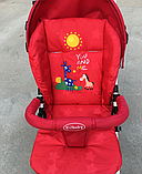 Матрац в коляску дитячу. Колір червоний. (80005), фото 3
