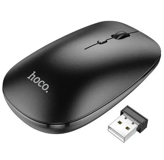 Комп'ютерна мишка бездротова Hoco GM15 миша 800 / 1200 / 1600 dpi Чорна