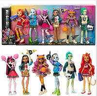 Набір із 6 ляльок Monster High Монстер Хай Спортивна команда Ghoul Spirit Sporty Collection Doll 6-Pack