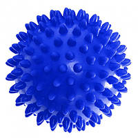 Массажный мячик 7,5 см PVC жесткий синий