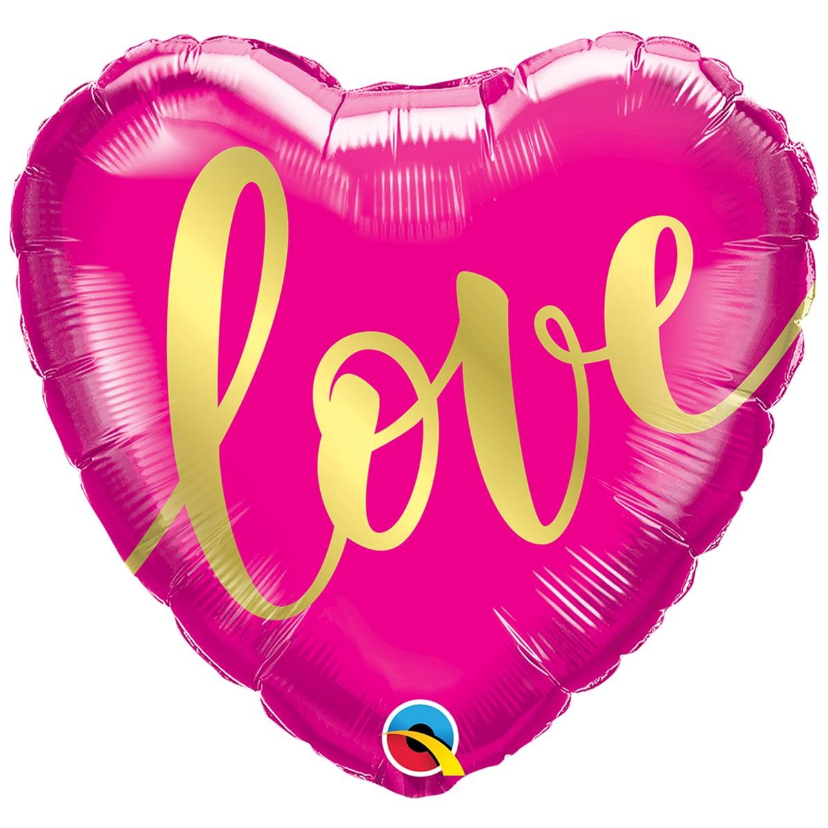 Фольговане серце love 46 см з гелієм