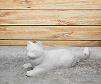 Статуэтка лежащая кошка с длинным хвостом