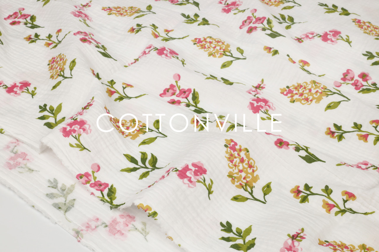 Муслін жатка Гілочки з квітами 135 см