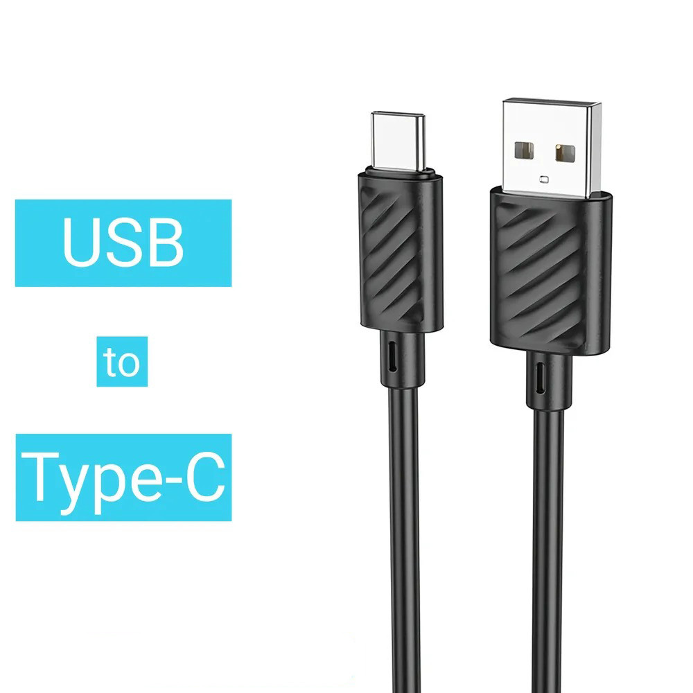 USB Кабель для телефону, ноутбука, ПК HOCO X88 USB - Type-C 1М Чорний