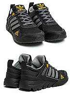 Мужские летние кроссовки сетка Adidas Terrex Black, кеды текстильные повседневные Адидас черные. Мужская обувь