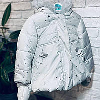 Дитяча демісезонна куртка, біла куртка для дівчинки, дитяча весняна куртка 18-24 місяців