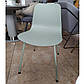 Стільці пластикові м'ятні Р-02 для дому та офісу з металевими ніжками і жорстким сидінням, фото 3