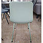 Стільці пластикові м'ятні Р-02 для дому та офісу з металевими ніжками і жорстким сидінням, фото 4