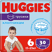 Подгузники-трусики Huggies 6 для Мальчиков вес 15-25 кг (30 шт)