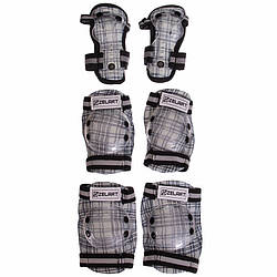 Захист для роликів дитяча наколінники, налокітники, рукавички Zelart CANDY SK-4678 р-М, чорний