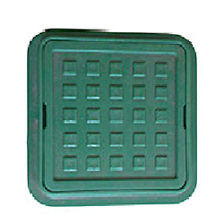 Каналізаційний люк "Ромашка" полімерний (зелений) 1,5 т 260х370