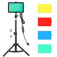 Світлодіодна прямокутна LED-лампа для фото, відео 10х15 см зі штативом 2,1 м лампа для фону працює від USB