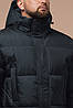 Зимова чоловіча куртка великого розміру чорно-синього кольору модель 3284 (ОСТАЛСЯ ТІЛЬКИ 58(4XL)), фото 2