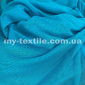 Сітка стрейч 150 см однотонна Бірюзова