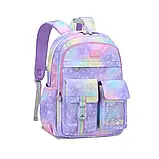 Шкільний рюкзак Anfu для дівчинки 1,2,3 клас ортопедичний портфель-ранець дитячий 41 см — Фіолетовий, фото 5