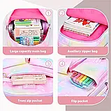 Шкільний рюкзак Anfu для дівчинки 3-9 класу ортопедичний портфель-ранець 46 см — Рожевий, фото 8