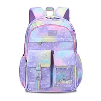 Шкільний рюкзак Anfu для дівчинки 3-9 класу ортопедичний портфель-ранець 46 см — Фіолетовий