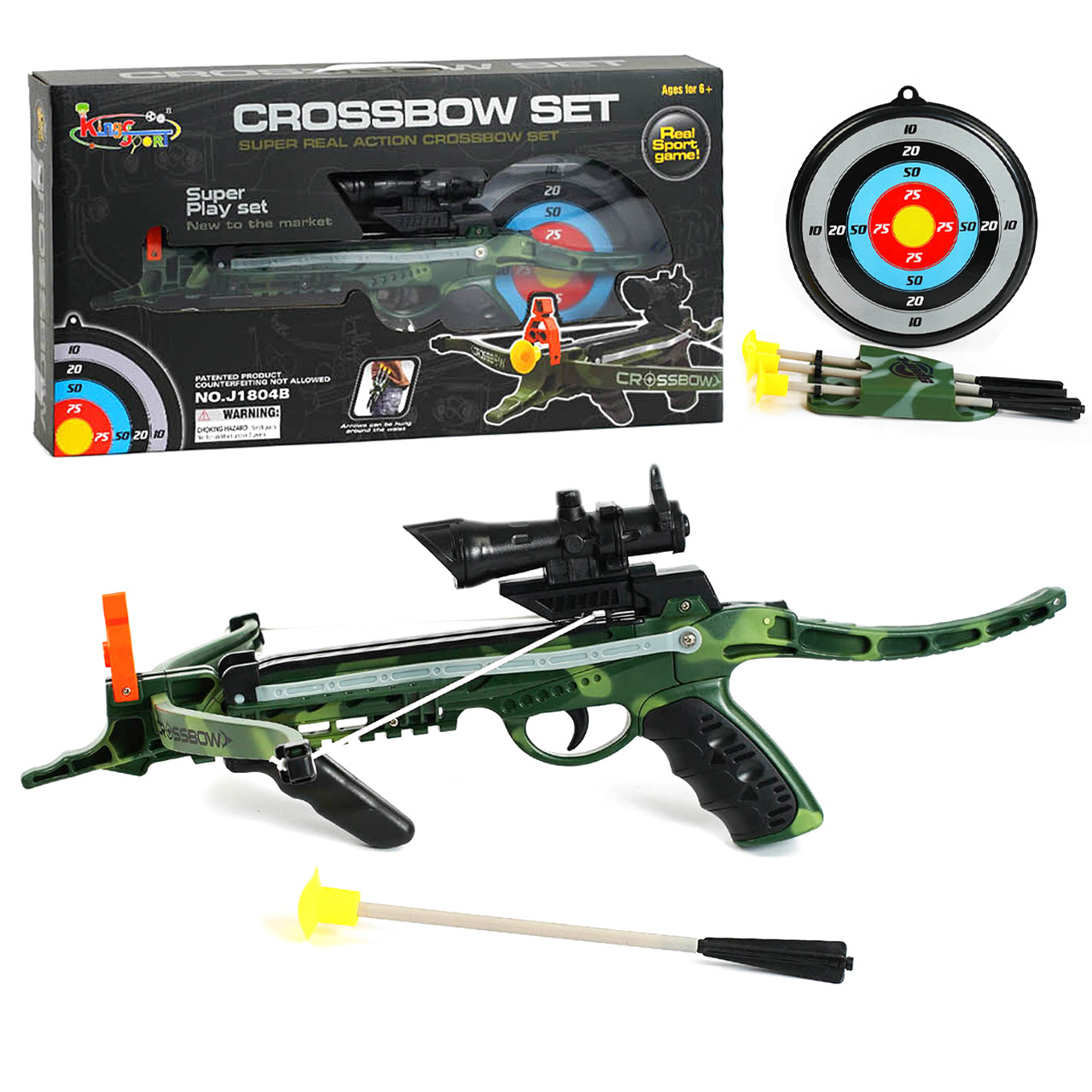 Арбалет лазерний, приціл, мішень, у коробці (J1804B), фото 1