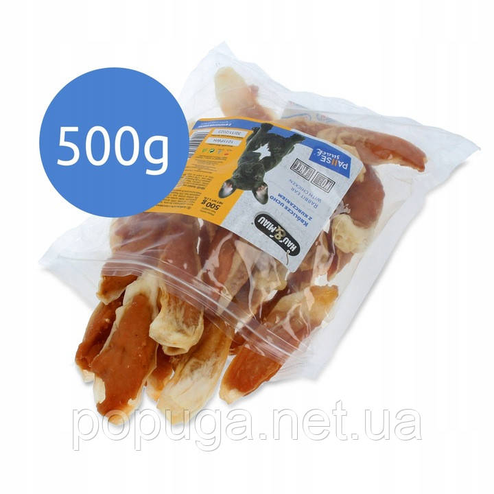 Ласощі для собак "PAUSE snack", вуха кролика з курячим м'ясом, 500 г