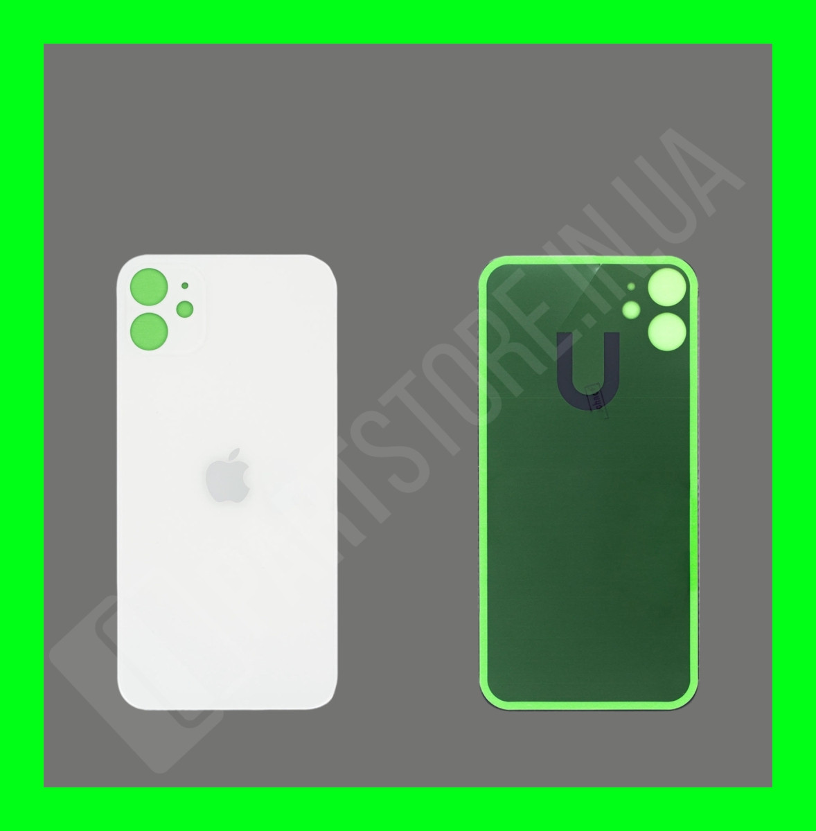 Кришка iPhone 11 White (великий отвір)