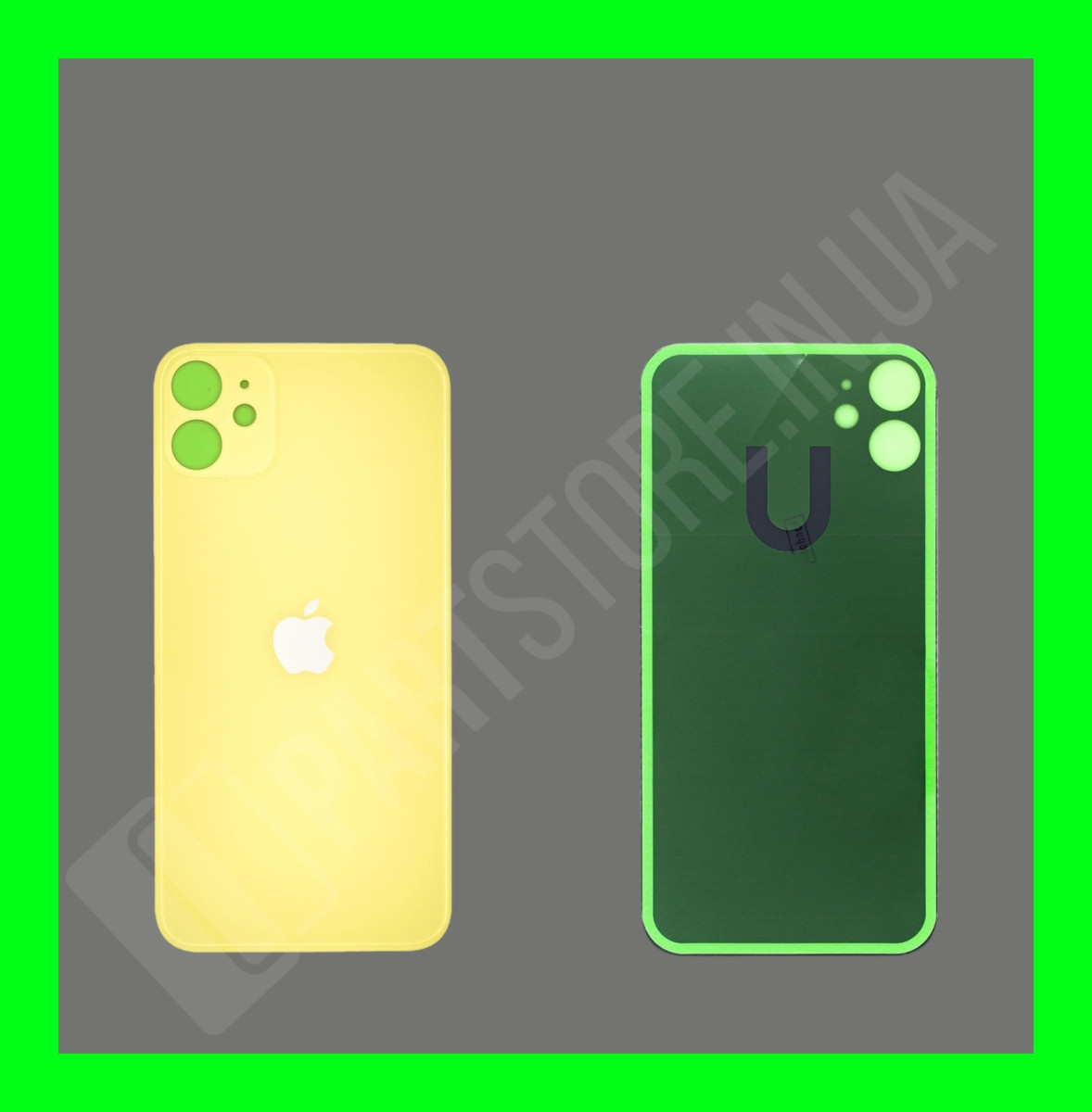 Кришка iPhone 11 Yellow (великий отвір) оригінал