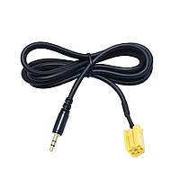 AUX кабель адаптер 3.5 мм для Smart ForTwo / Fiat 500, Grande Punto / Alfa Romeo / Lancia, 6-pin mini ISO