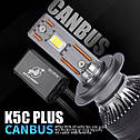 Потужна світлодіодна лампа для мотоцикла/автомобіля Led 140w H4 Dawnking K5C PLUS, фото 3