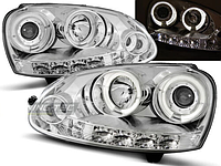 ПЕРЕДНИЕ ФАРЫ ТЮНИНГ VW GOLF 5 10.03-09 ANGEL EYES CHROME