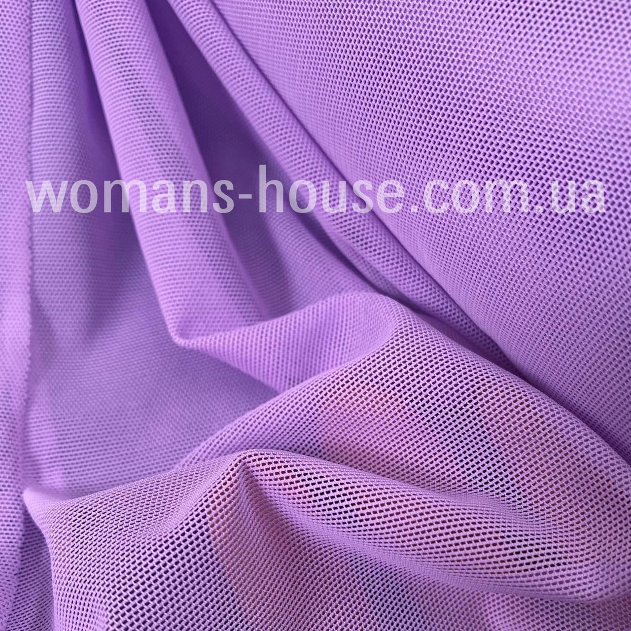 Сітка стрейч однотонна м'яка 150 см 38 grm Світло- Бузковий, фото 1