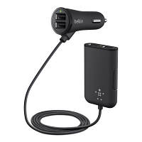 Автомобільний зарядний пристрій Belkin Road Rockstar USB Charger (2 USB x 2.4 A + 2 USB x 1.2 A) Black