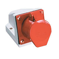Розетка силова 114 стаціонарна 3Р+PЕ 16А 380В IP44 силовий роз'єм Tnsy