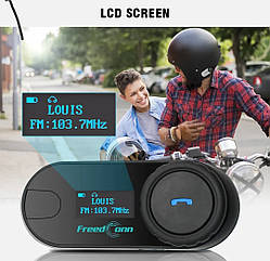 Мото Bluetooth-інтерком (T-com) FreedConn LCD FM 1000M