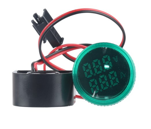 Світлодіодний вольтметр-амперметр AD22-DAVM зелений