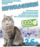 Наполнитель силикагелевый Пушистики для кошачьего туалета 3.6 л