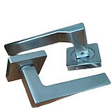 Ручка дверна Ajax LEVEL JK SN/CP-3 матовий нікель/хром, фото 2