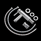 Змішувач для умивальника WEZER EKO1A-01, сатин, фото 5