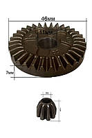 Шестерни на болгарку Зенит ЗУШ 125/800 прямозубая (d1 11*46 / d2 6*18 / h2 14)