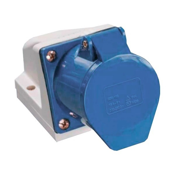 Розетка силова 123 стаціонарна 2Р+PЕ 32А 220В IP44 силовий роз'єм Tnsy