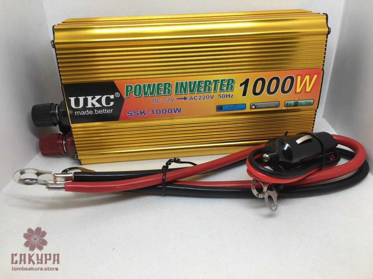 Перетворювач напруги інвертор POWER INWERTER 1000W DC12V - AC220V 50Hz