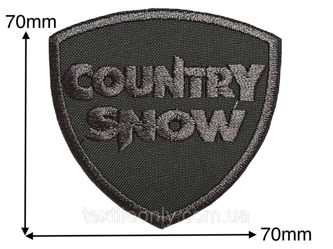 Нашивка Country Snow колір темно-сірий 72x67 мм
