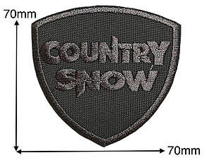 Нашивка Country Snow колір темно-сірий 72x67 мм, фото 1