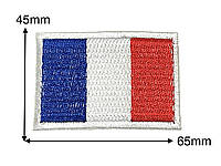 Нашивка Флаг Франции 64х44 мм
