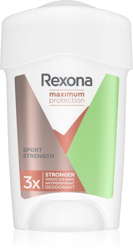 Жіночий кремовий антиперспірант 96 годин Rexona Maximum Protection Sport Strength, сильний дезодорант від поту