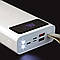 Power Bank на 30000 mAh, K-320, 4 роз'ємами Білий / Зовнішній акумулятор з ліхтариком / Універсальний повербанк, фото 2