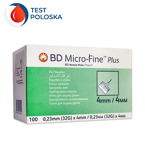 Голки для шприц-ручок BD Micro-Fine + "МікроФайн" 4 мм 100 шт., фото 2