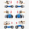 Машинка на браслеті управління Champions 2766, Синя/ Трюкова машина трансформер на радіокеруванні для дітей, фото 4
