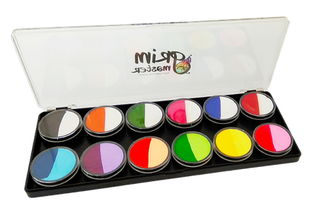 ПАЛІТРА АКВАГРИМ GrimMaster SUPER MIX ESSENTIAL & NEON BICOLORS 120 g, фото 2